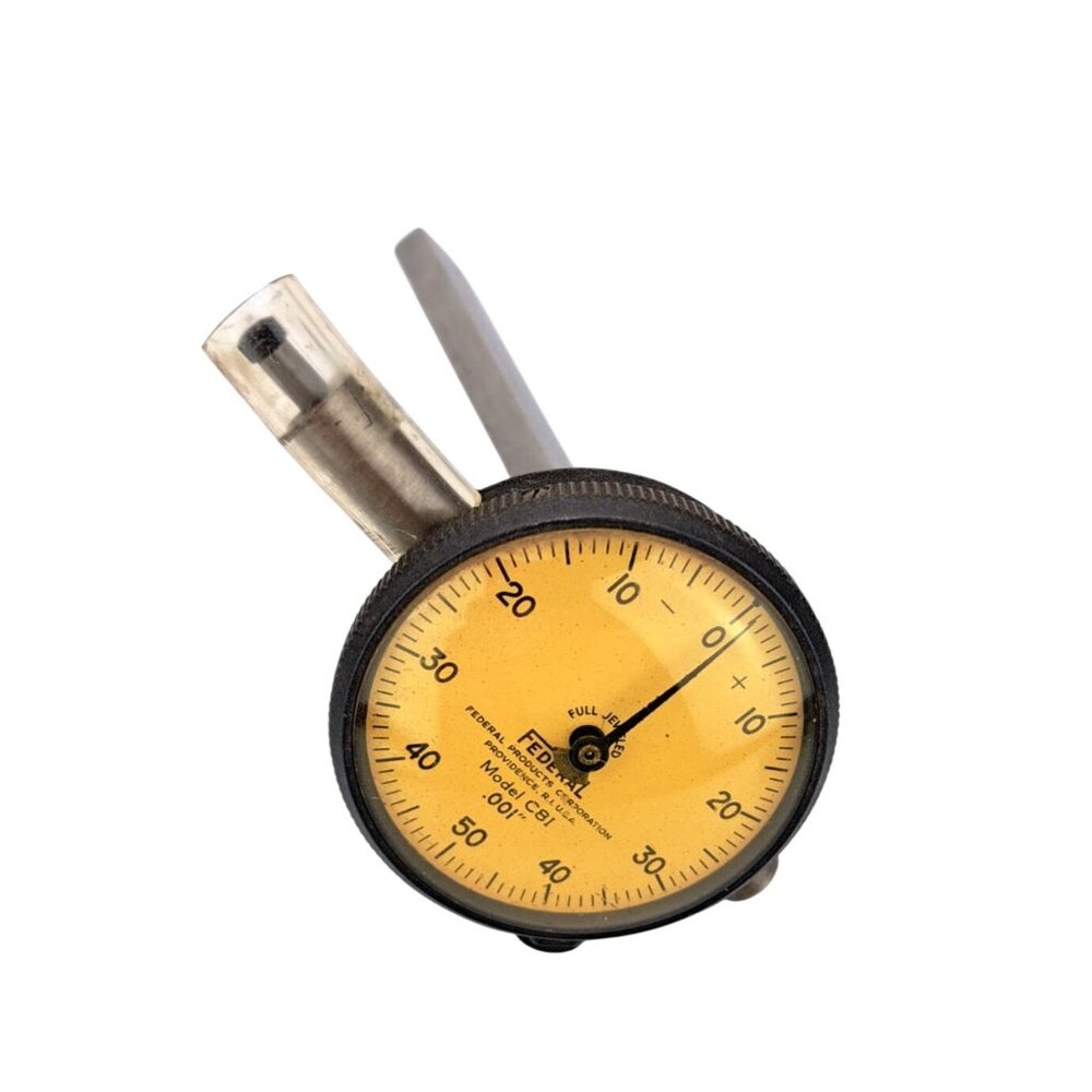 Vintage Federal Model C81 Dial Indicator Measuring Tool Full Jeweled With Arm